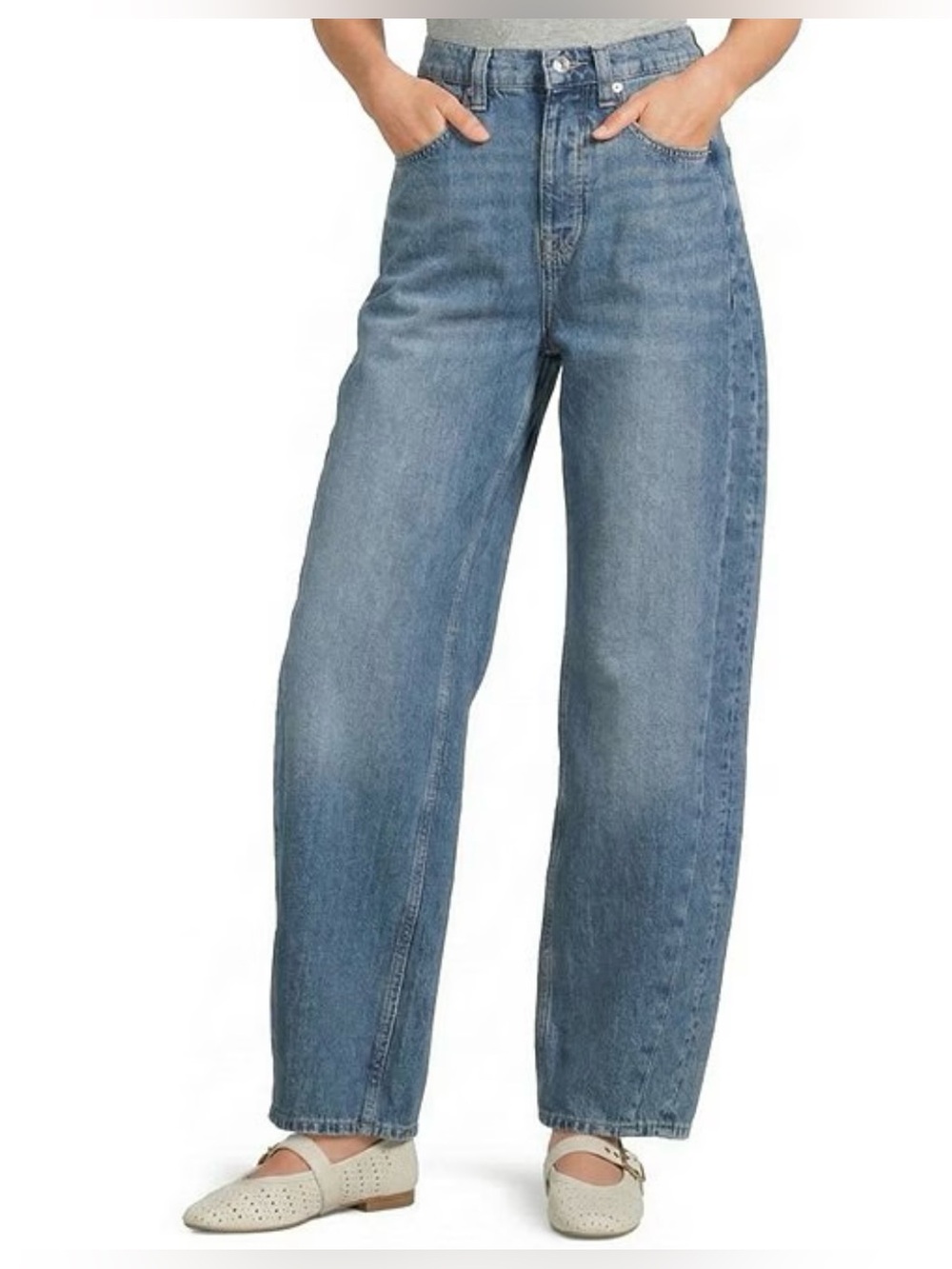 We The Free Women's Light Blue Wide Leg Jeans